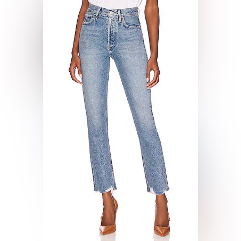 Agolde Light Wash Straight Leg Jeans
